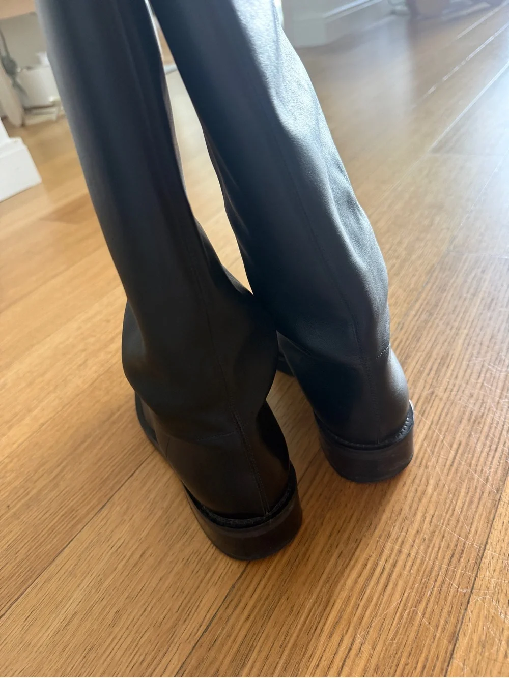 CO Black Over-the-Knee Leather Boots